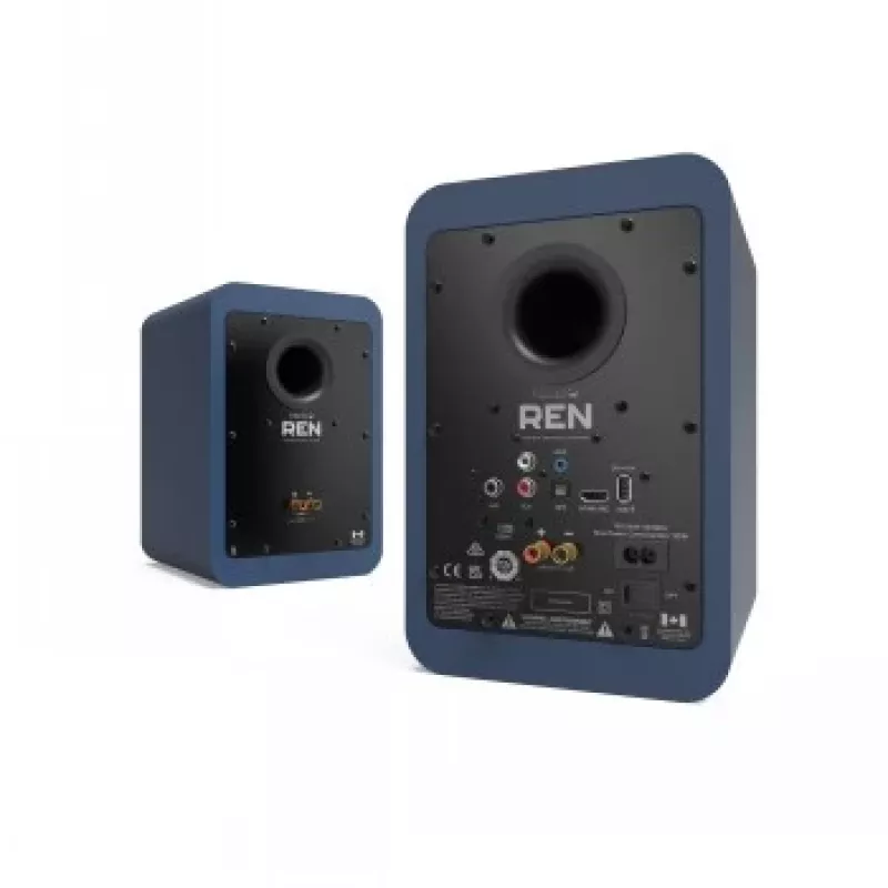 KANTO AUDIO 200W Aktiv-Regallautsprecher mit HDMI ARC, USB-C und Bluetooth 5.3 - Mattblau, Paar (inkl. Typ-C-Netzkabel)