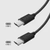 SBS TECABLETISSUETCCK USB-C auf USB-C geflochtenes Kabel 1,5 m 60 W PD Schnellladen & Datensynchronisierung - Schwarz