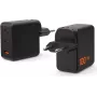 UAG SRGE Charger 100W GaN Wall Charger mit 2x USB-C und 1x USB-A, EU/UK/US-Stecker (Schwarz)