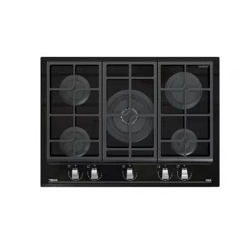 TEKA GZC 75330 XBC BK Gas-Kochfeld 5 Brenner Schwarz gehärtetes Glas
