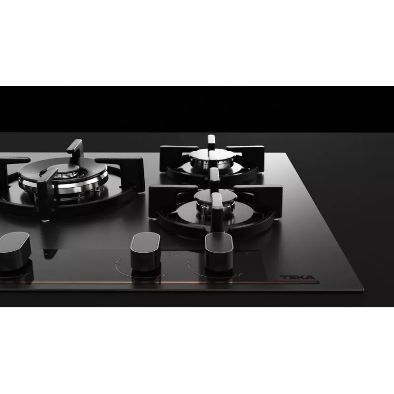 TEKA GBC 75-G1 Gaskochfeld, 5 Brenner, Schwarz, Einbau, Erdgas/Flüssiggas