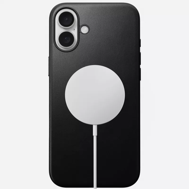 Nomad Modern Leather Case für iPhone 16 Plus - Schwarz