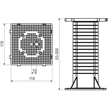 KOPOS MDZ_KB Montageplatte für Wärmedämmverbundsysteme