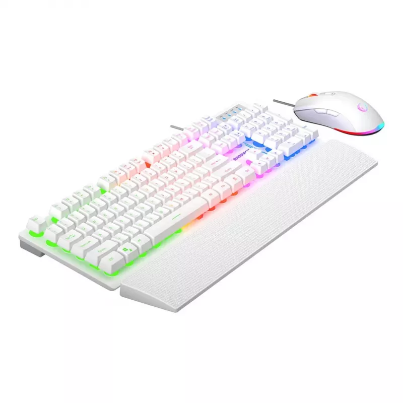 Rampage Fortuna Kabelgebundenes Tastatur- und Maus-Set Weiß