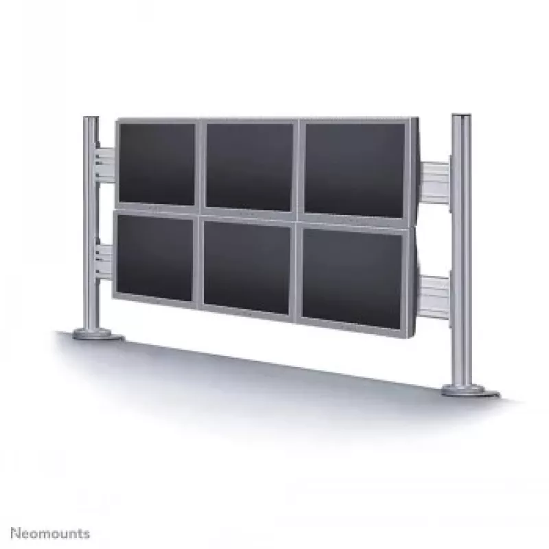 NEOMOUNTS NEWSTAR Flachbildschirm-Schreibtisch-Toolbar für 6 Bildschirme (70 x 130 cm) 10-24 Silber