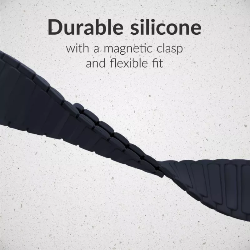 Mobilize Silicon Watch Band - Magnetic - for Apple 42/44/45/49mm - Blue