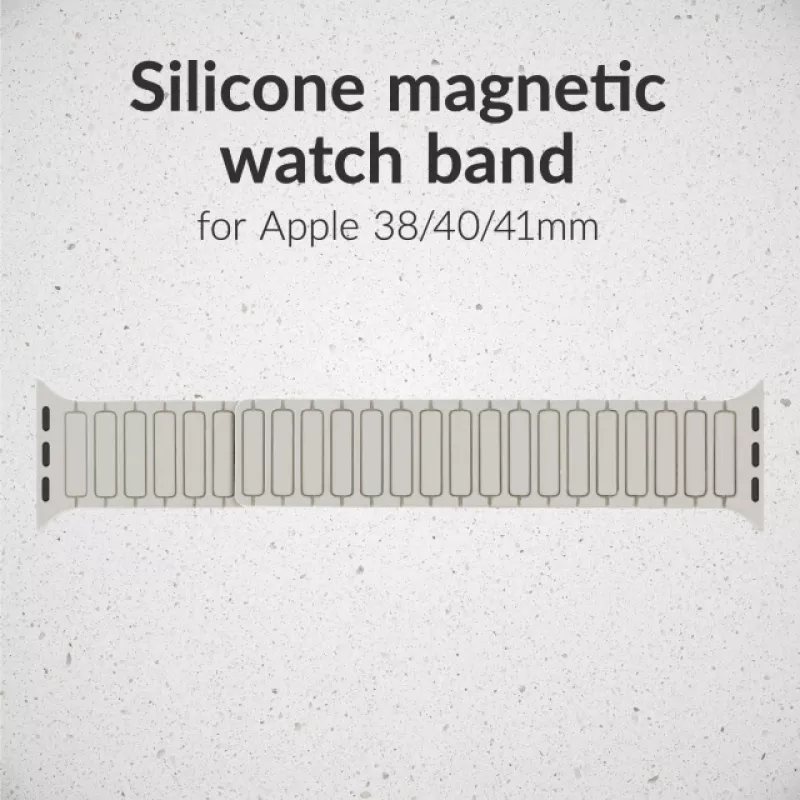 Mobilize Silikon Armband - Magnetisch - für Apple 38/40/41 mm - Starlight
