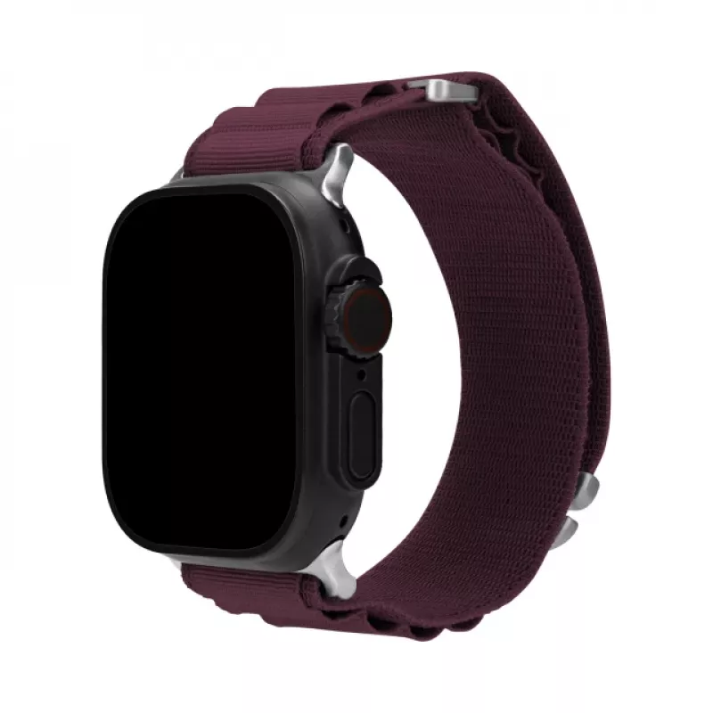 Mobilize Nylon Watch Band - Alpine - Titanium Connector - for Apple 38/40/41mm - Bordeaux