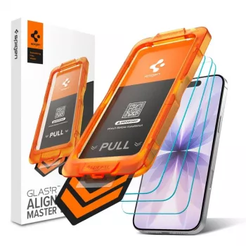 Spigen Glas.tR AlignMaster Slim 3-Pack Displayschutzfolie aus gehärtetem Glas für Apple iPhone 17
