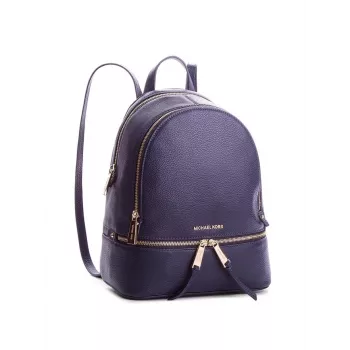 Michael Kors Rhea Rucksack Navy Saffiano Leder Damen 27x26x14 cm