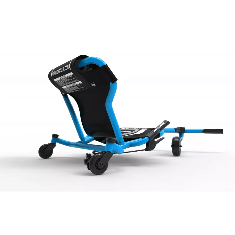 EzyRoller Spinner Pro X Fußbetriebenes Go-Kart mit 360°-Drehung, Blau, 10+ Jahre