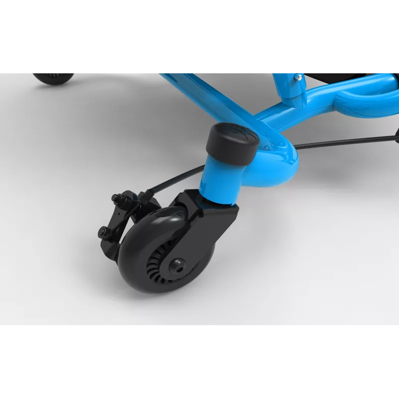 EzyRoller Spinner Pro X Fußbetriebenes Go-Kart mit 360°-Drehung, Blau, 10+ Jahre