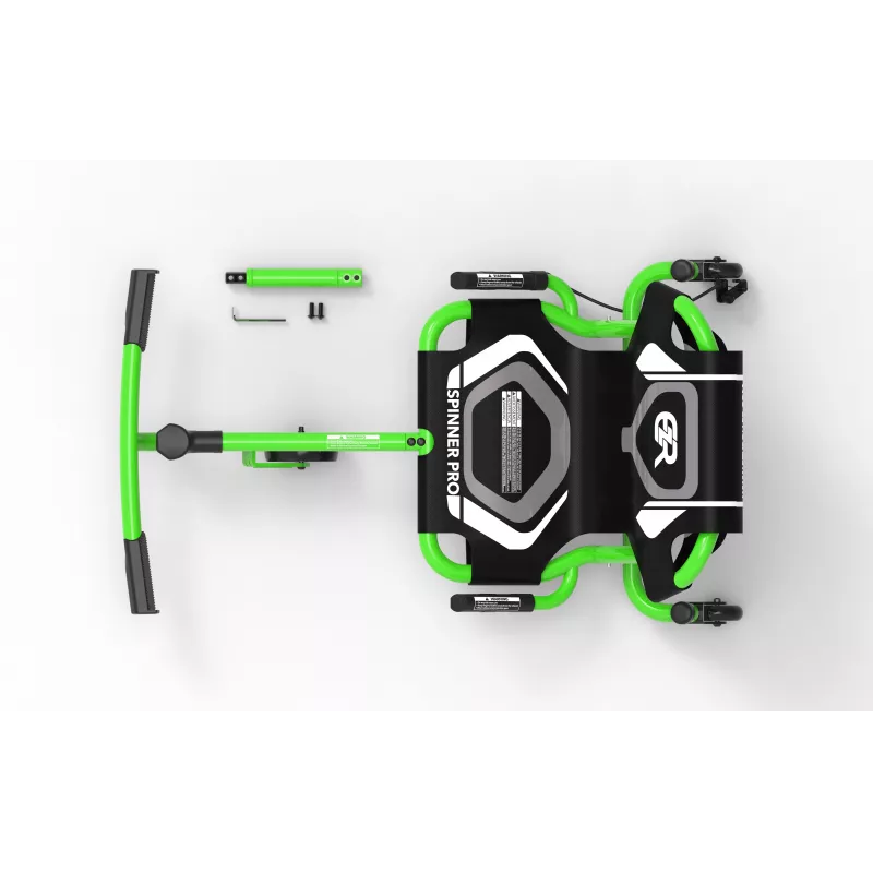 EzyRoller Spinner Pro X Grün 360° fußbetriebenes Go-Kart für Kinder ab 10 Jahren