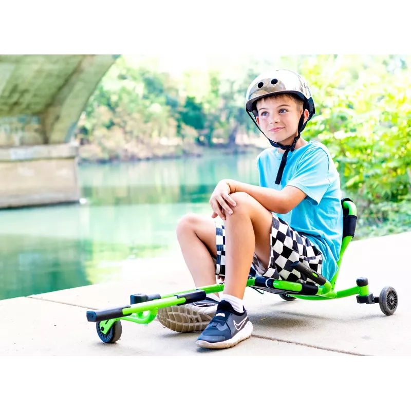 EzyRoller Drifter X Drift-Kart mit Fußantrieb, 4–12 Jahre, Limettengrün
