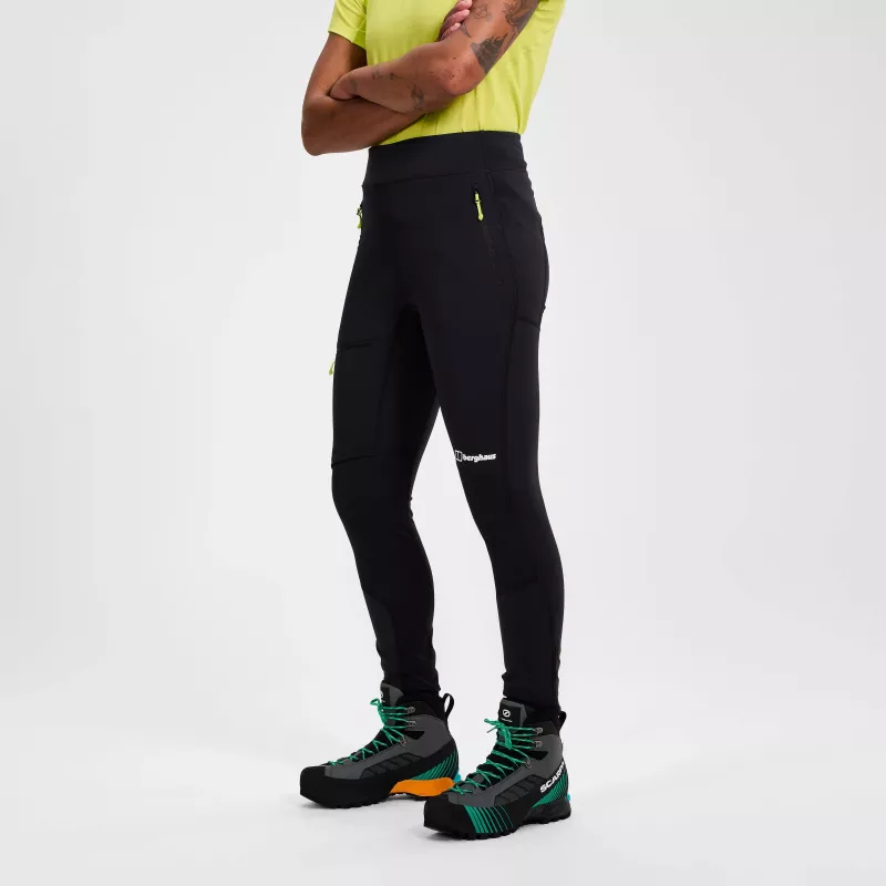 Berghaus MTN Guide Alpine Legging Damen Softshell Leggings - Schwarz, Größe L