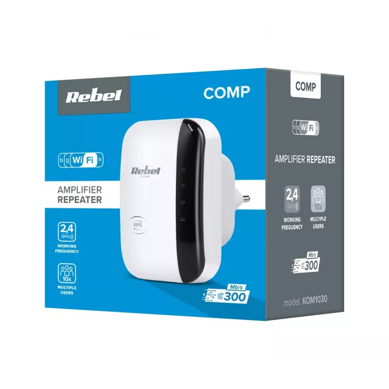 Rebel Wi-Fi Signal Amplifier KOM1030 Weiß