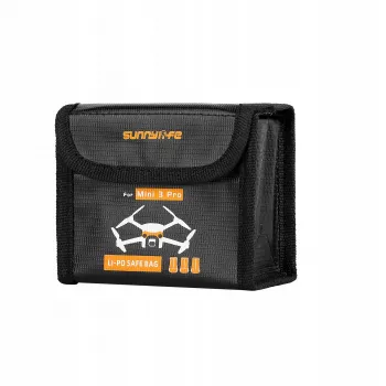 SUNNYLIFE Batterietragetasche für DJI Mini 3 Pro / Mini 4 Pro - Für 3 Li-Po-Akkus (Schwarz)