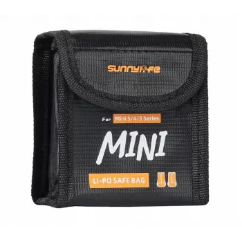 SUNNYLIFE Feuerfeste Batterie-Sicherheitstasche für 2x DJI Mini 5/4/3 Pro / Mini 3 / Lito 1 / Lito X1 Akkus