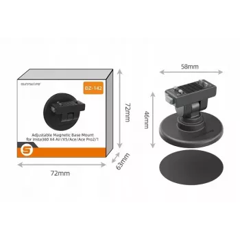 SUNNYLIFE Quick Release 1/4 Zoll Halterung + Magnetbasis für Insta360 X4 Air X5 Ace Pro 2 / DZ-142-D