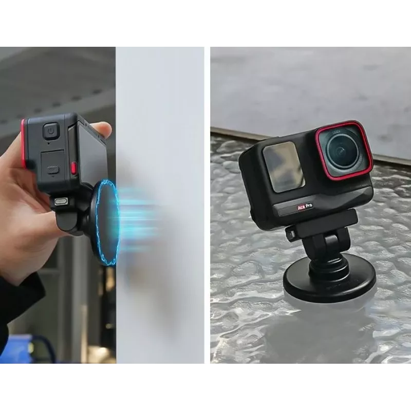 SUNNYLIFE Quick Release 1/4 Zoll Halterung + Magnetbasis für Insta360 X4 Air X5 Ace Pro 2 / DZ-142-D