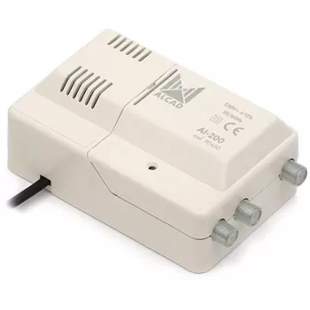 Alcad AI-200 Breitband-Innenverstärker VHF-UHF 1 Eingang 2 Ausgänge