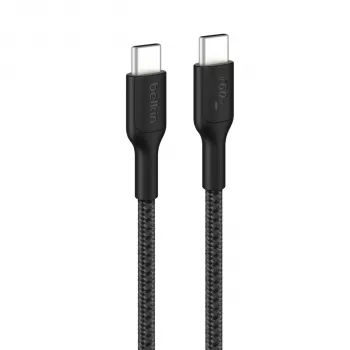 Belkin BOOST↑CHARGE geflochtenes USB-C auf USB-C Kabel 60W 2m Schwarz