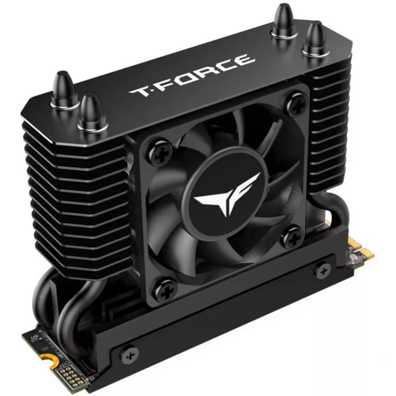 Team Group T-Force GC PRO 4TB M.2 2280 PCIe Gen5 x4 NVMe SSD mit T-FORCE DARK AirFlow-Kühlkörper, Schwarz