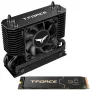 Team Group T-Force GC PRO 2TB M.2 2280 PCIe Gen5 NVMe SSD mit T-FORCE DARK AirFlow Kühlkörper, Schwarz