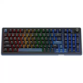 Ducky OK-M 98 Gaming-Tastatur, 98%-Layout, Hot-Swappable, RGB, ANSI - KTT Baby Blue Switches