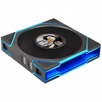 Lian Li UNI FAN TL LCD FLEX Wireless 120mm Reverse Blade ARGB PWM Lüfter mit LCD-Display - Schwarz