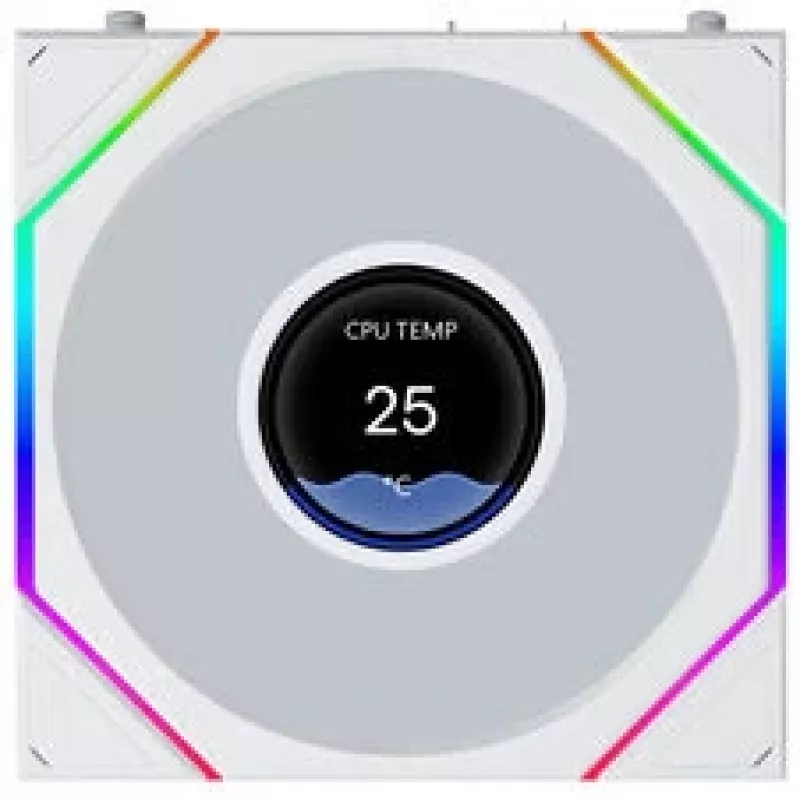 Lian Li UNI FAN TL LCD FLEX Wireless ARGB Reverse Blade 120mm Lüfter - Weiß