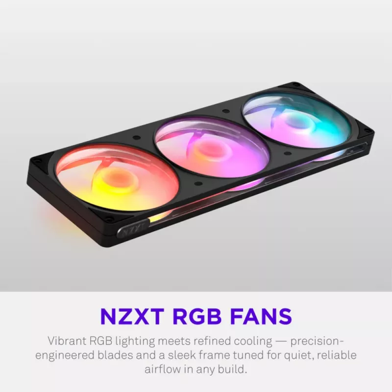 NZXT F360 RGB 360mm All-in-One Flüssigkeits-CPU-Kühler - Schwarz