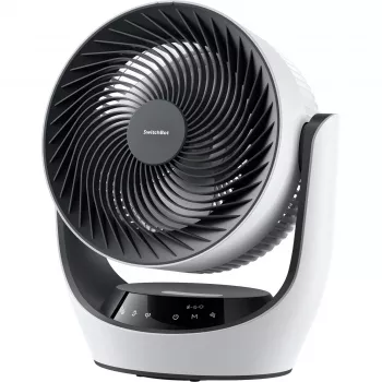 SwitchBot Akku-betriebener Smart-Zirkulationsventilator mit 100 Geschwindigkeitsstufen, 90° horizontaler und 100° vertikaler Oszillation, Bluetooth & Wi-Fi (Hub erforderlich), Weiß