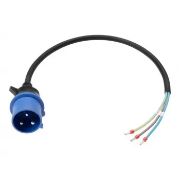 Anker SOLIX Stromkabel IEC 60309 1P+N+E auf offenes Ende, 32 A, 60 cm, Blau