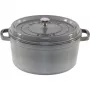 STAUB La Cocotte 28cm runder Gusseisen Schmortopf, Graphitgrau