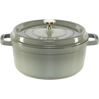 Staub La Cocotte 24cm runde Cocotte, Eukalyptus, Gusseisen