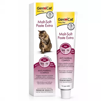 GimCat Malt-Soft Paste Extra - Anti-Hairball Paste für Katzen, 100g