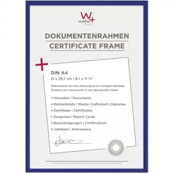 Walther New Lifestyle A4 Bilderrahmen 21x29,7 cm blau Kunststoff KV130L
