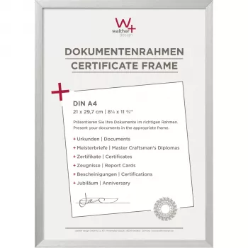 Walther Chair A4 Bilderrahmen 21x29,7 cm Aluminium Silber AJ130S