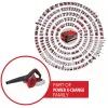 Einhell Power X-Change Akku-Laubbläser TE-CB 18/270 Li - Solo (18 V, Rot/Schwarz, ohne Akku)