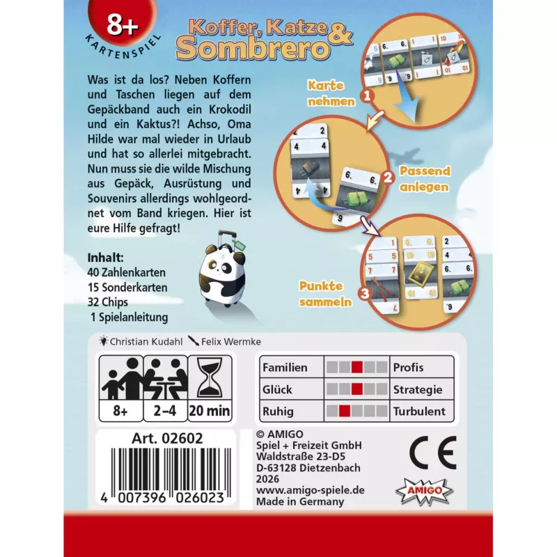 AMIGO Koffer, Katze & Sombrero Kinderspiel Memory