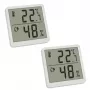 TFA 30.5059.02.02 Digitales Thermo-Hygrometer Set aus 2 Stück, Weiß/Silber