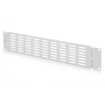 DIGITUS DN-97694 2U 19-Zoll-Blindpanel mit Scharnier und Belüftung, Grau