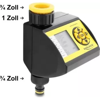 Delock Bewässerungscomputer – 1-Zonen elektronischer Timer für automatische Gartenbewässerung