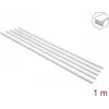 Delock Selbstklebender Kabelkanal mit Schiebedeckel 20 x 10 mm, 1 m, 5er-Pack, Weiß