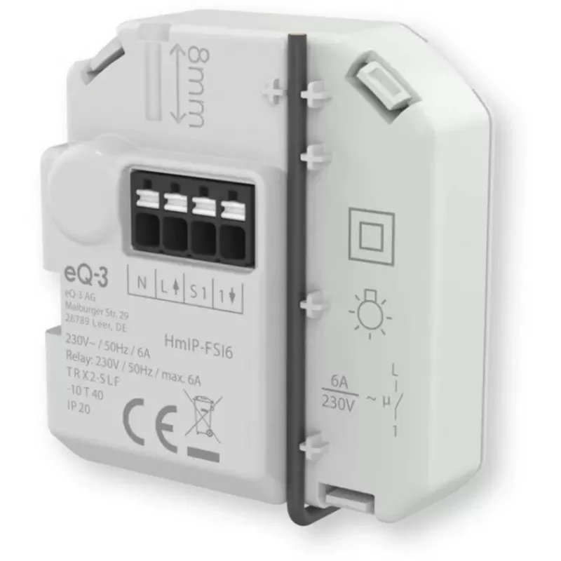 Homematic IP Unterputz-Schaltaktor mit Tastereingang (6 A)