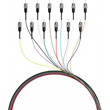 EFB Fiber-Pigtail ST 50/125µm OM4, 12-Farben-Set, 2m