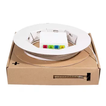 LogiLink FB4SC50 FTTH-Abschlussbox mit 50 m OS2 Singlemode SC/APC-Kabel, Weiß