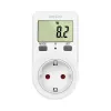 LogiLink Energiekostenmessgerät, 1,5 inch LCD-Display, Einzeltarif, Schuko-Stecker, Weiß