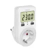 LogiLink Energiekostenmessgerät, 1,5 inch LCD-Display, Einzeltarif, Schuko-Stecker, Weiß